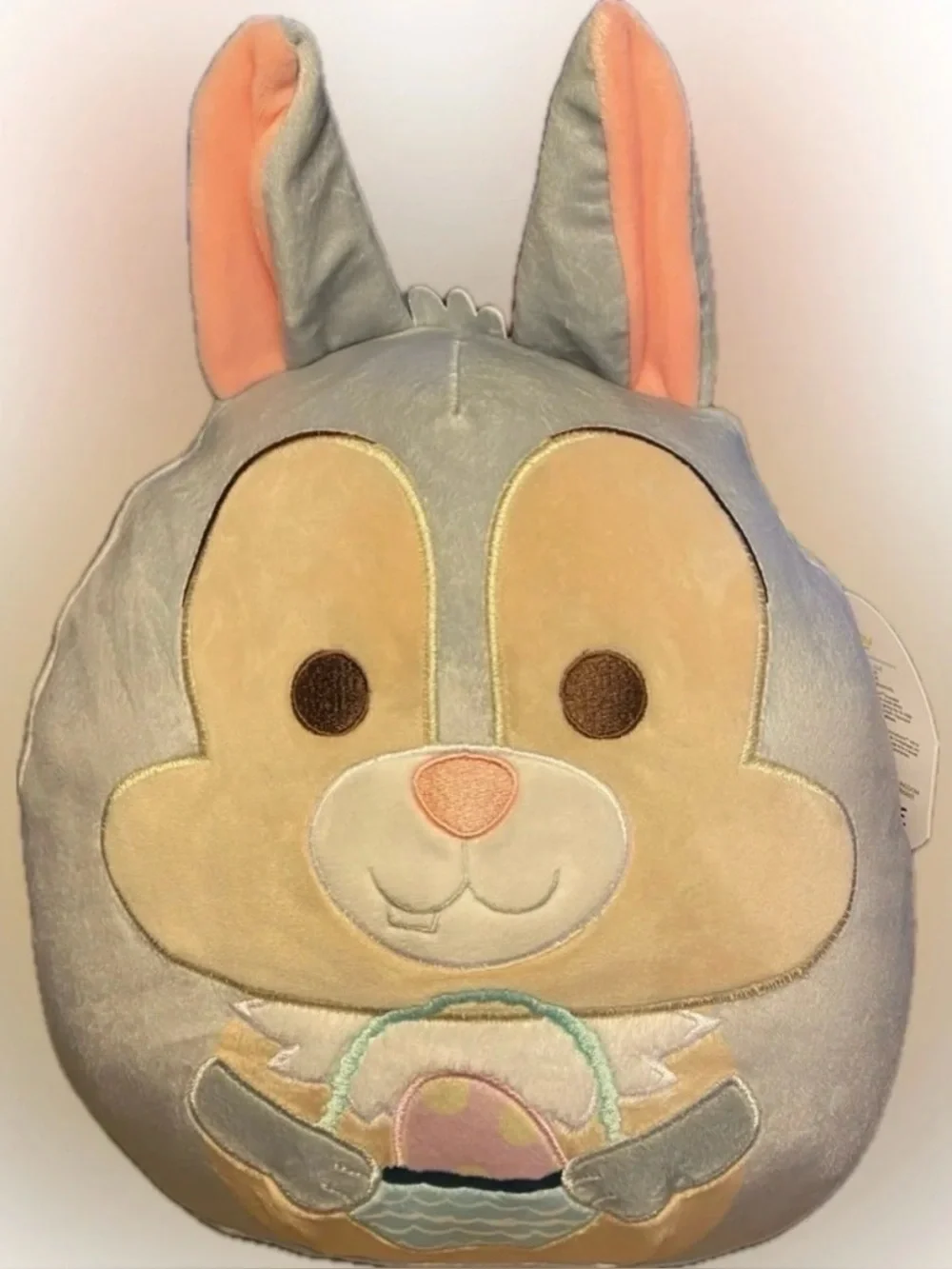 Disney Easter Squishmallow Thumper Bunny 10 Inch Plush Holding Easter Basket NWT